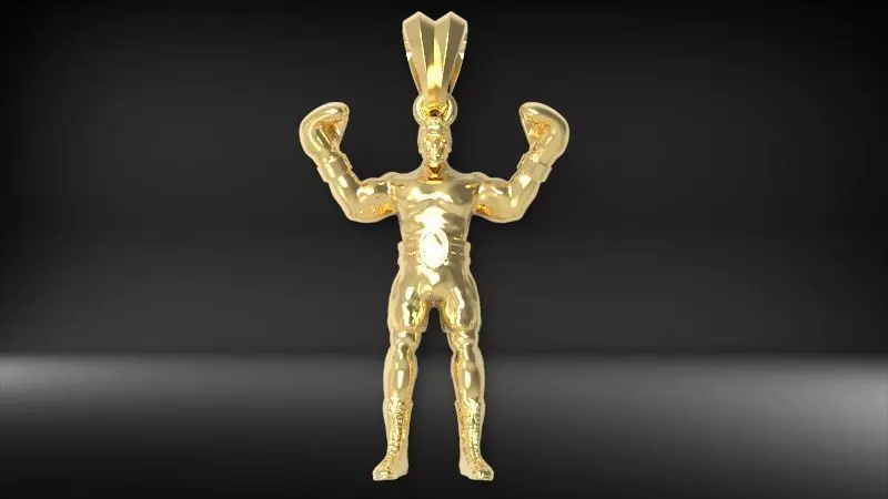Boxer champ Pendant 3D print model