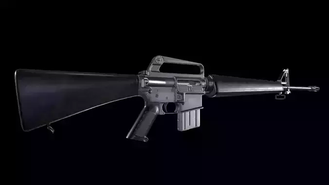 M16A1 Rifle  Low-poly 3D model