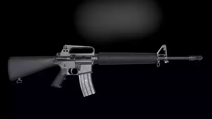 M16A2 Rifle Low-poly 3D model