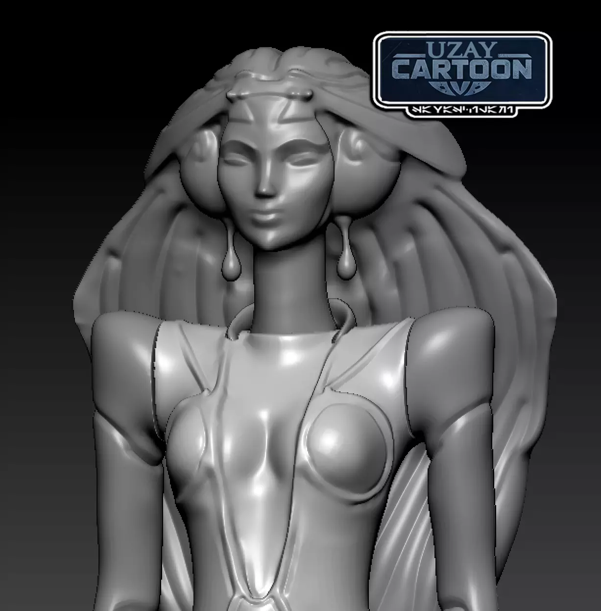 Star wars clone wars articulated Mortis daughter  3D print model_0