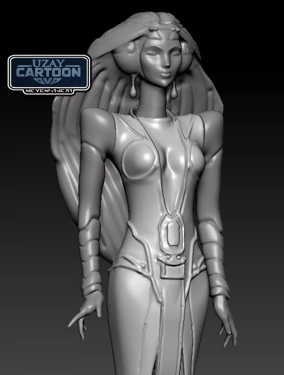 Star wars clone wars articulated Mortis daughter  3D print model_3