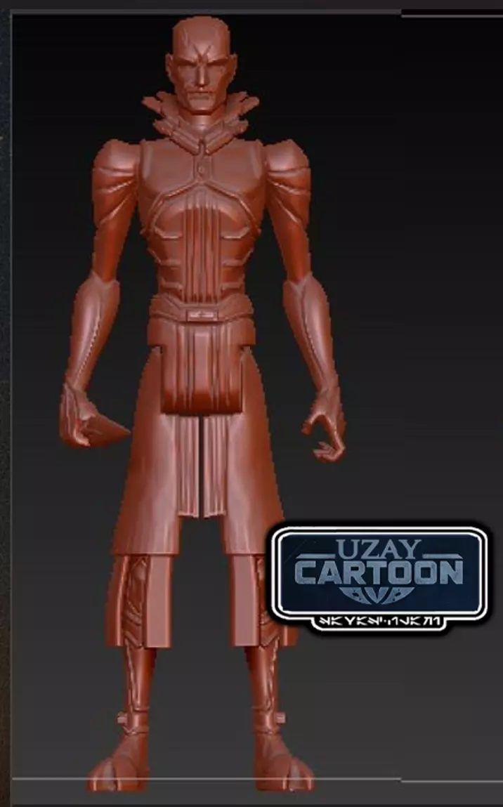 Star wars clone wars articulated Mortis son   3D print model_0