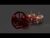 Chinese Steam engine   Low-poly 3D model_1