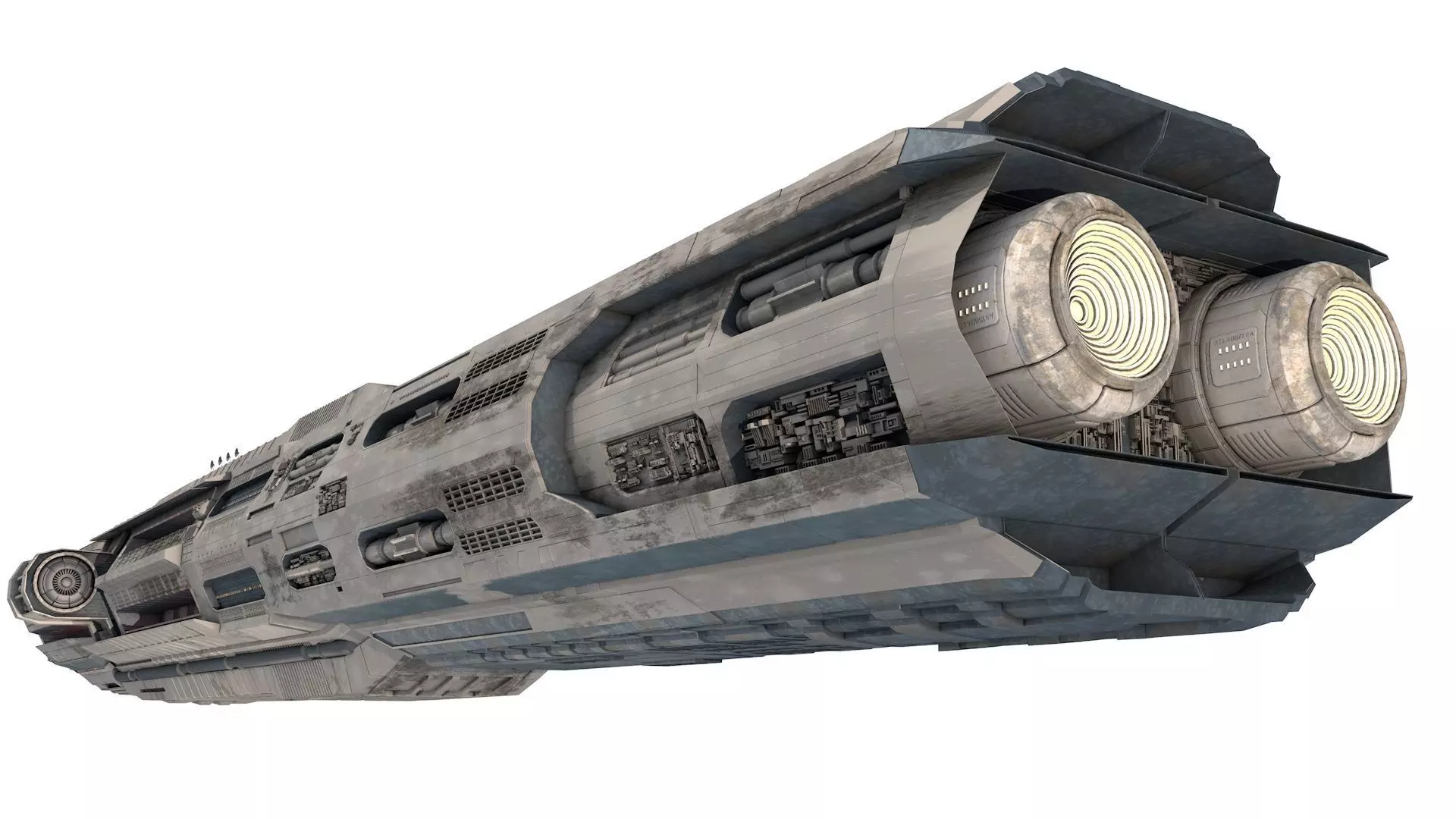 Star Cruiser Highly Detailed SciFi Spaceship with PBR Materials 3D model_11