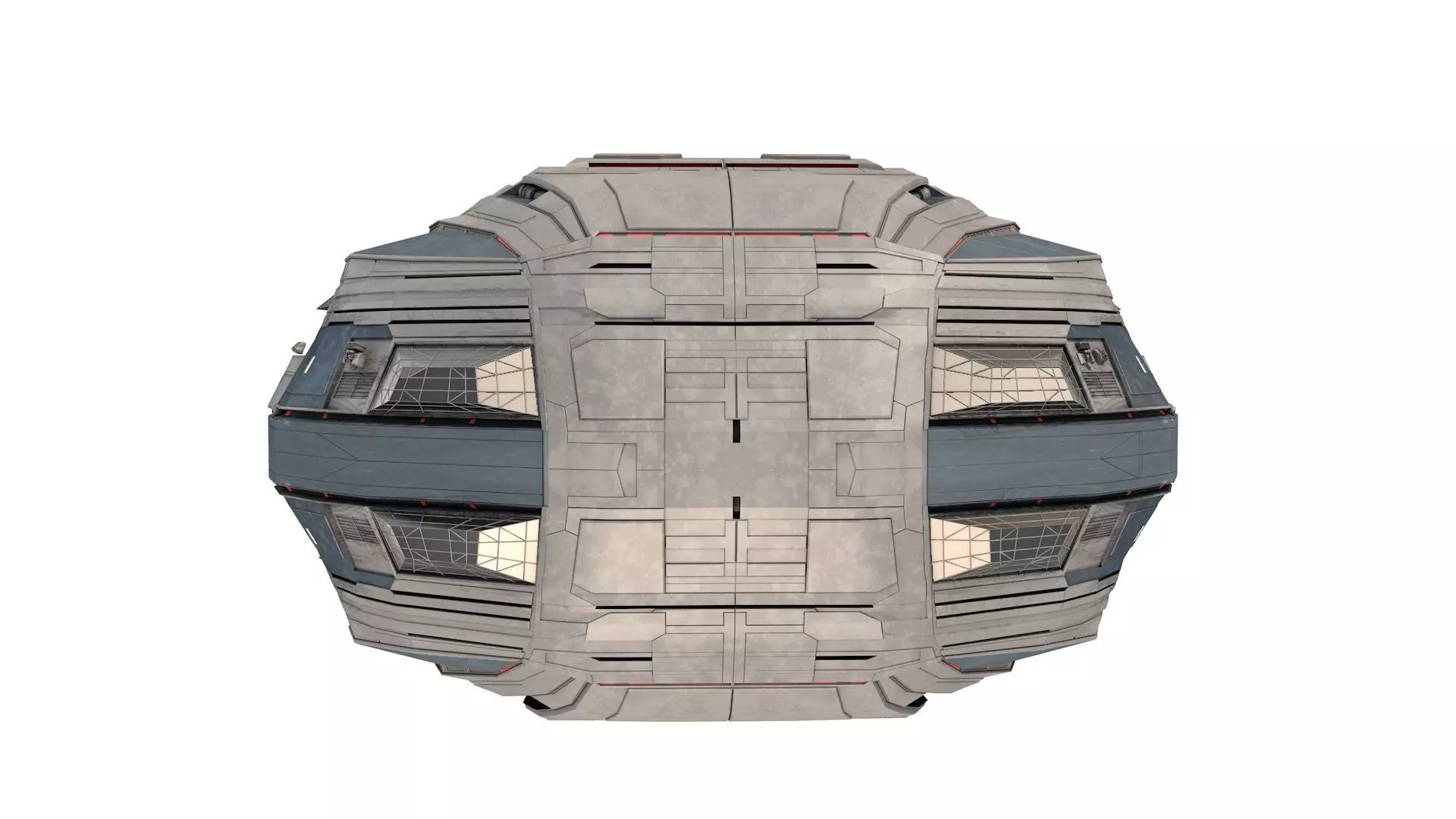 Star Cruiser Highly Detailed SciFi Spaceship with PBR Materials 3D model_9