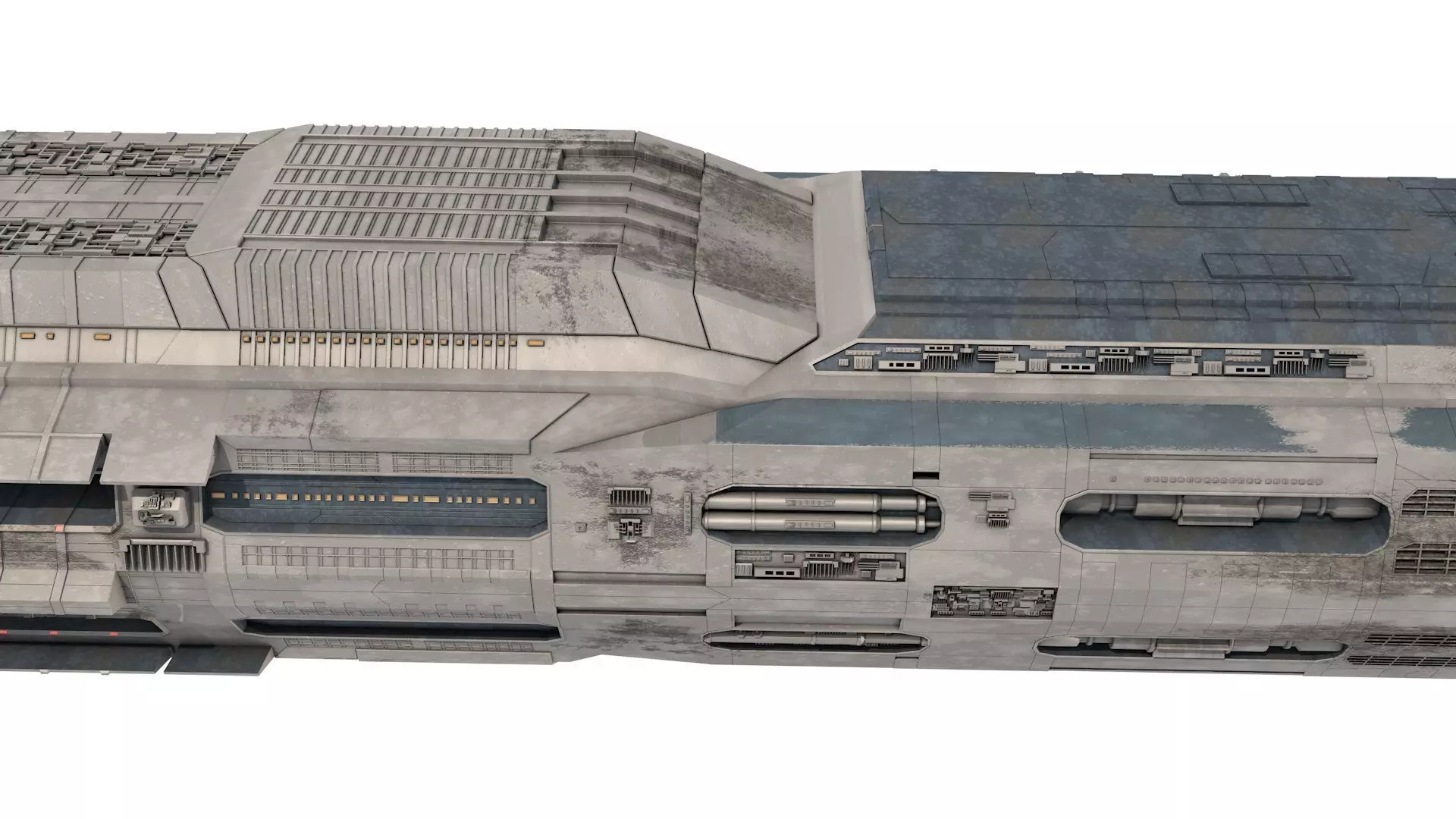 Star Cruiser Highly Detailed SciFi Spaceship with PBR Materials 3D model_15