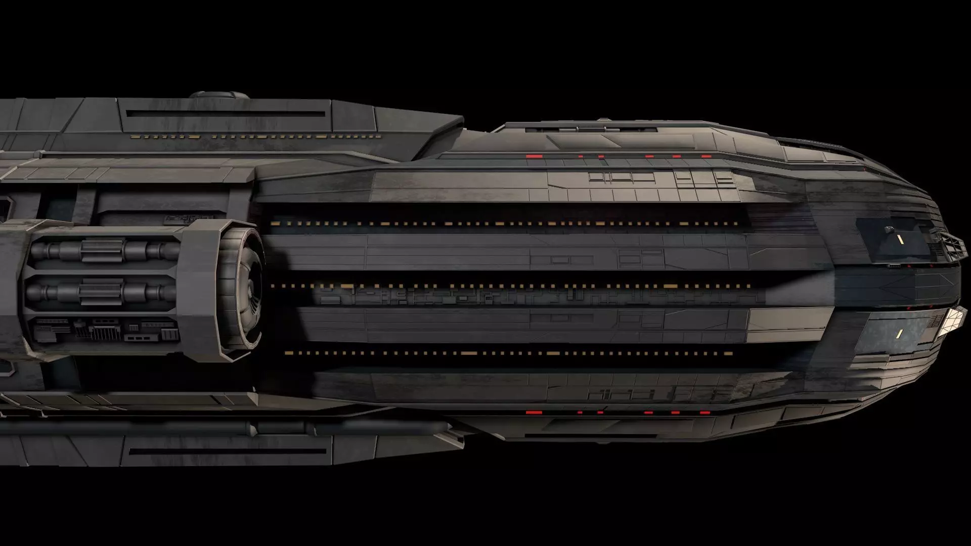 Star Cruiser Highly Detailed SciFi Spaceship with PBR Materials 3D model_25