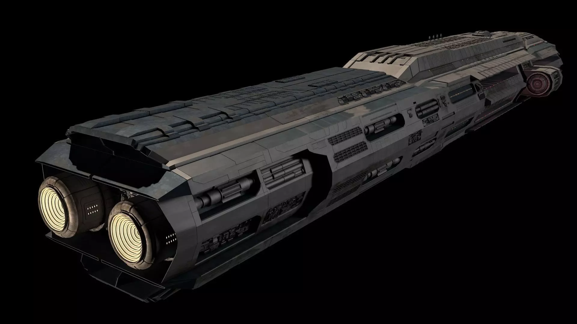 Star Cruiser Highly Detailed SciFi Spaceship with PBR Materials 3D model_26