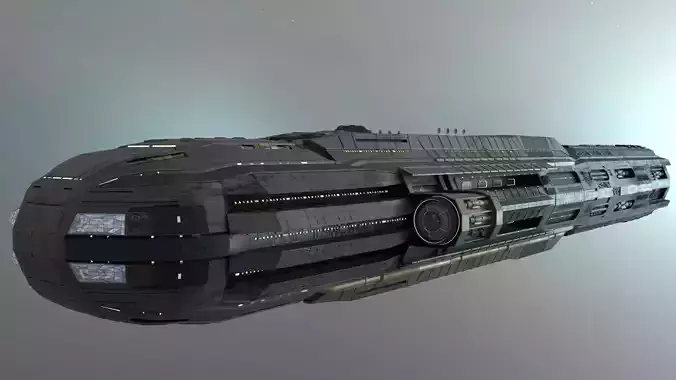 Star Cruiser Highly Detailed SciFi Spaceship with PBR Materials