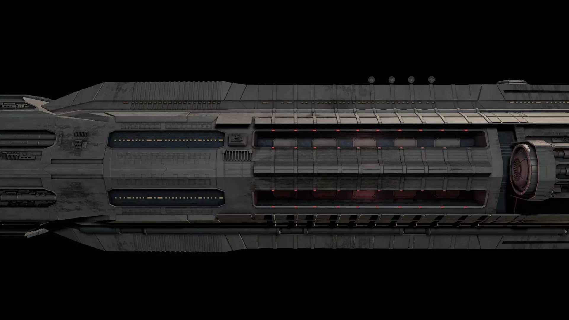 Star Cruiser Highly Detailed SciFi Spaceship with PBR Materials 3D model_23