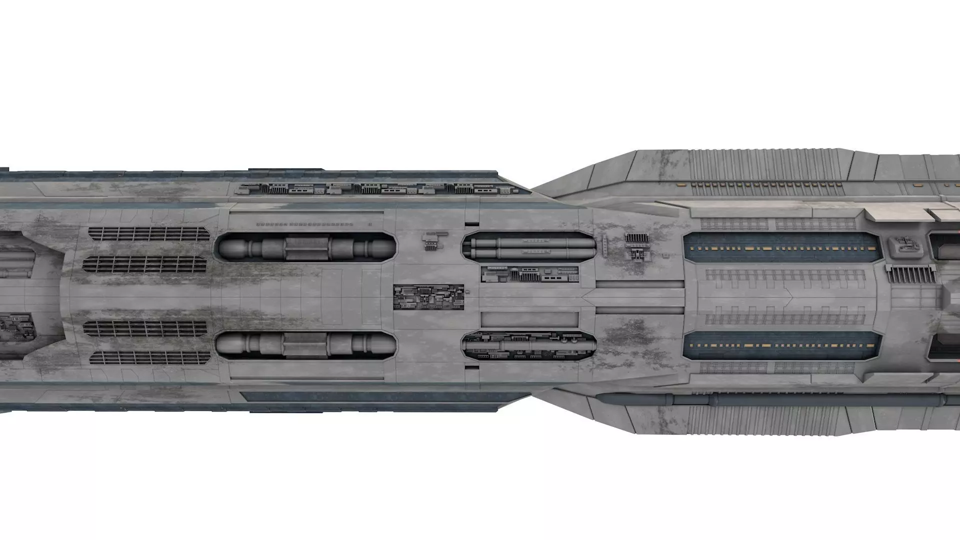 Star Cruiser Highly Detailed SciFi Spaceship with PBR Materials 3D model_13