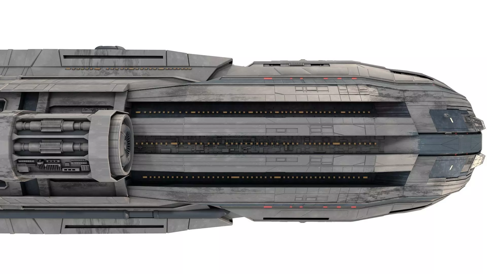 Star Cruiser Highly Detailed SciFi Spaceship with PBR Materials 3D model_10