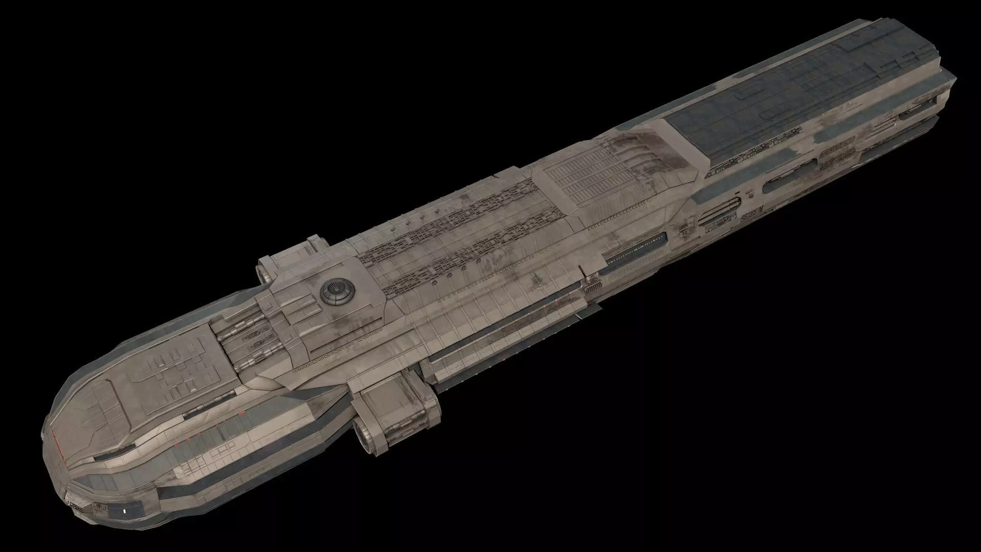 Star Cruiser Highly Detailed SciFi Spaceship with PBR Materials 3D model_20