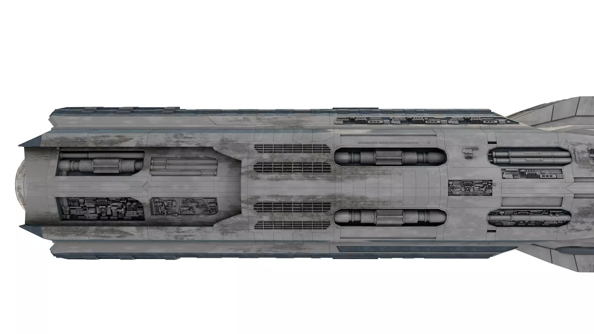 Star Cruiser Highly Detailed SciFi Spaceship with PBR Materials 3D model_8