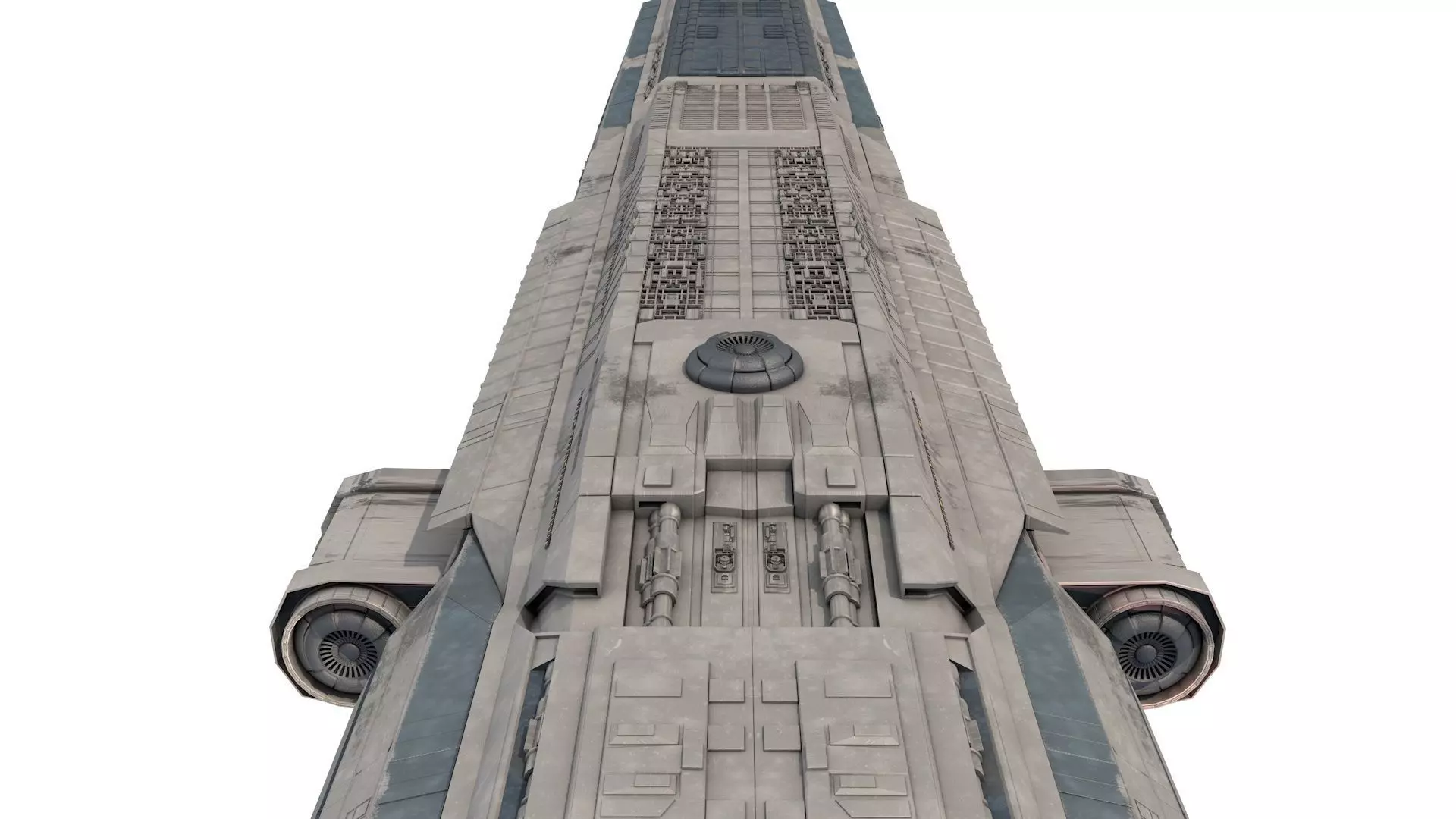 Star Cruiser Highly Detailed SciFi Spaceship with PBR Materials 3D model_6