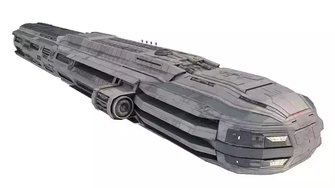 Star Cruiser Highly Detailed SciFi Spaceship with PBR Materials 3D model