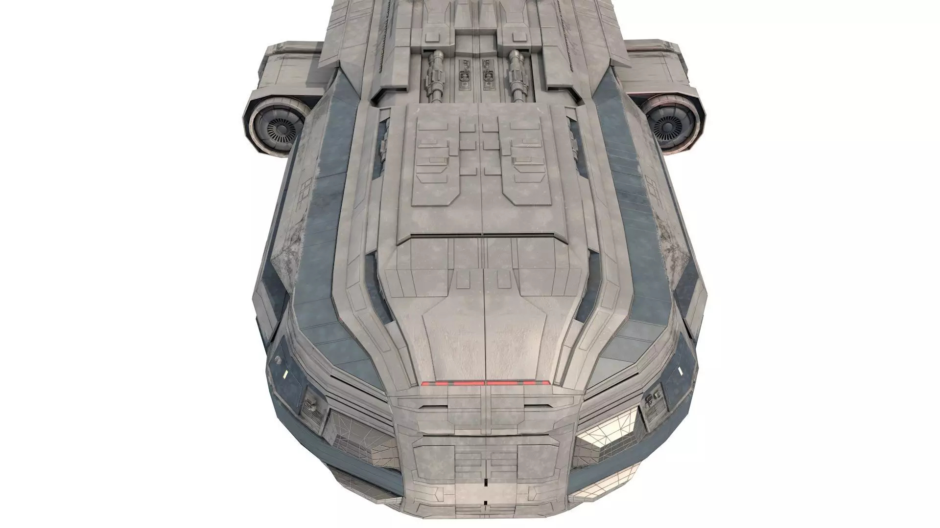 Star Cruiser Highly Detailed SciFi Spaceship with PBR Materials 3D model_5