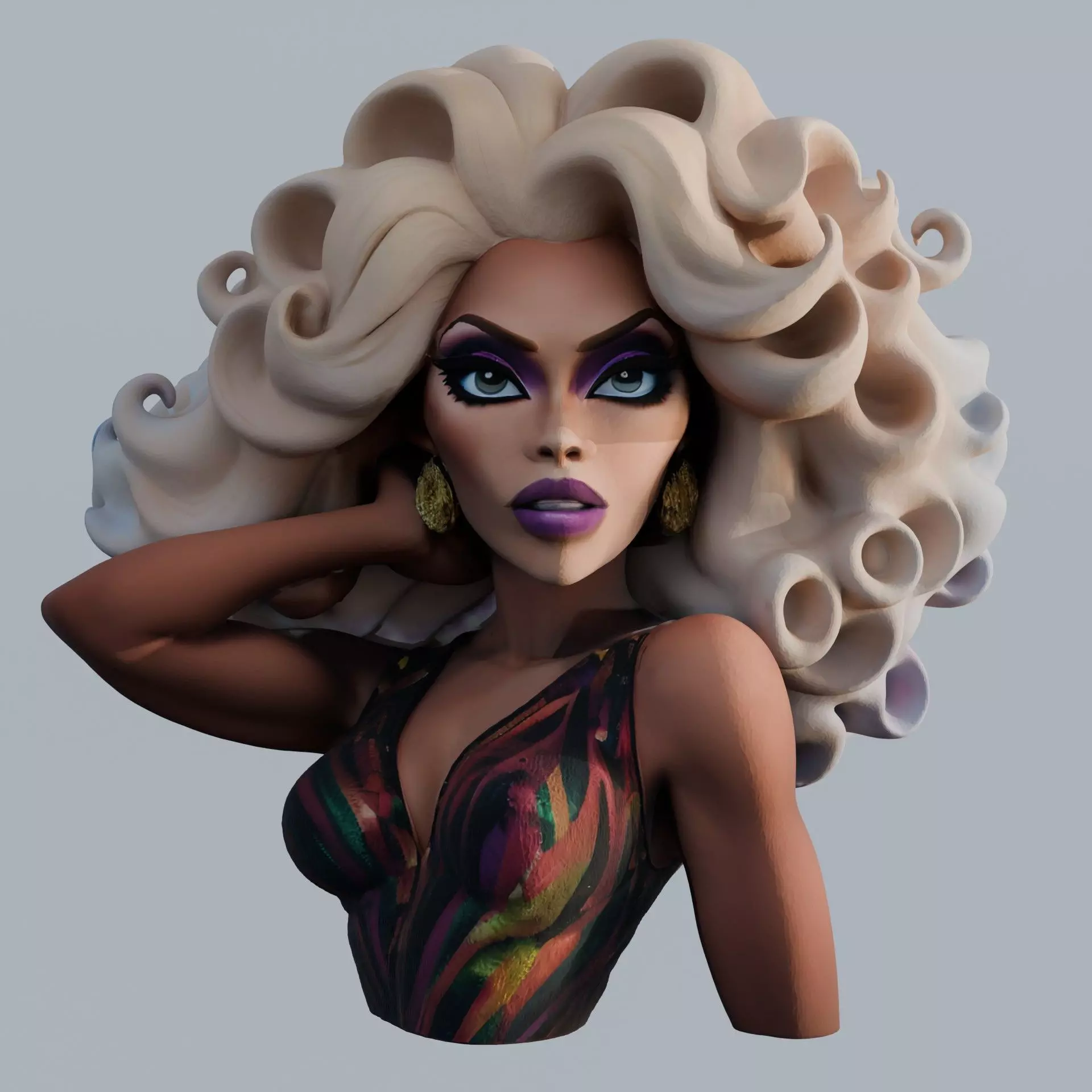 RuPaul 3D print model_4