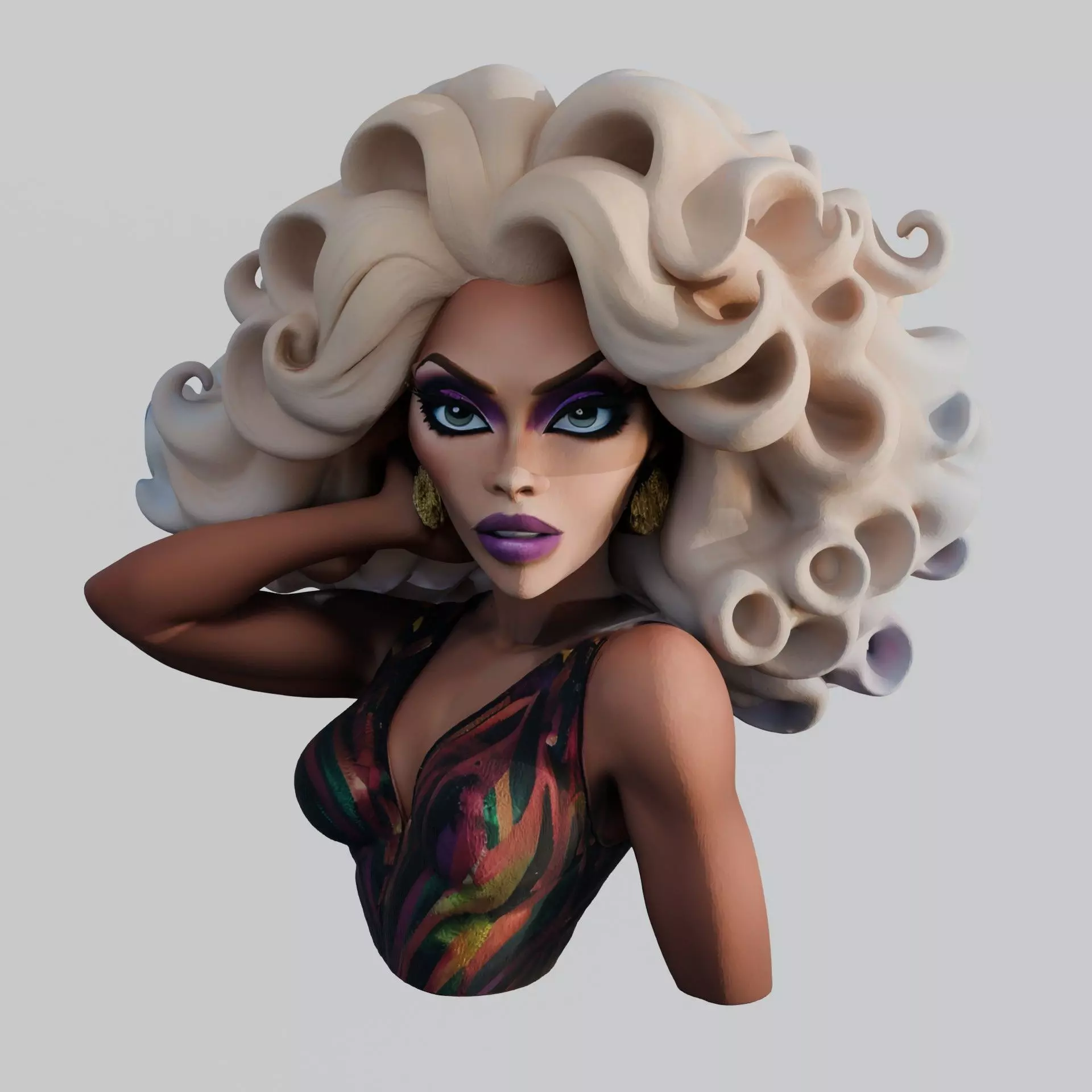 RuPaul 3D print model_0