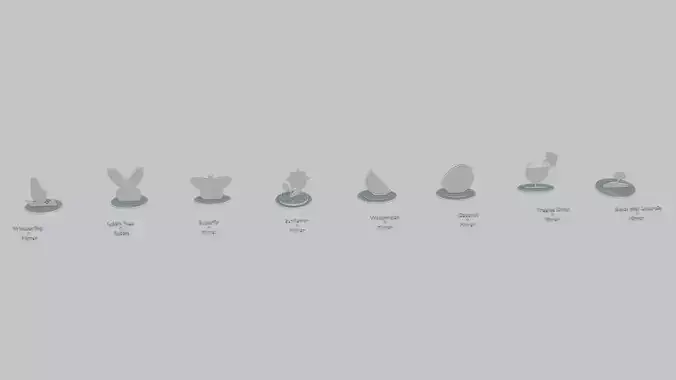 Summer Vibes Mini Pack Emoji Statues 3D print model