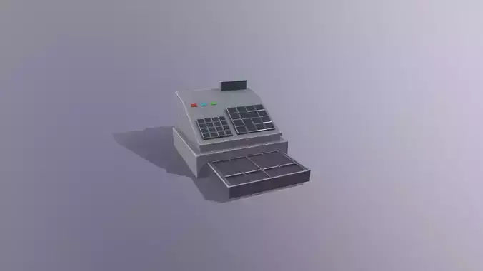 Low Poly Cash Register