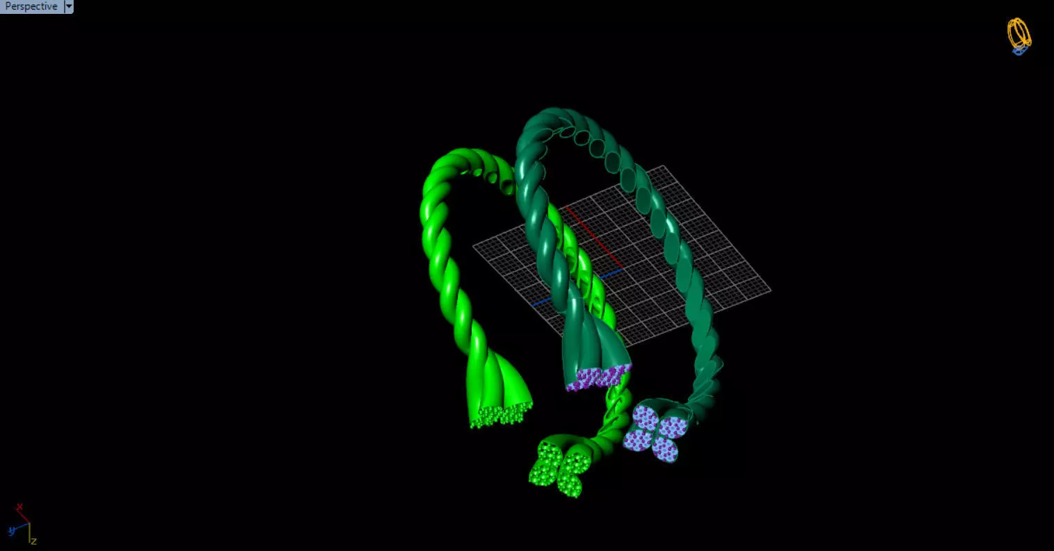 luxe twisted jewelry bangle 3D print model_62