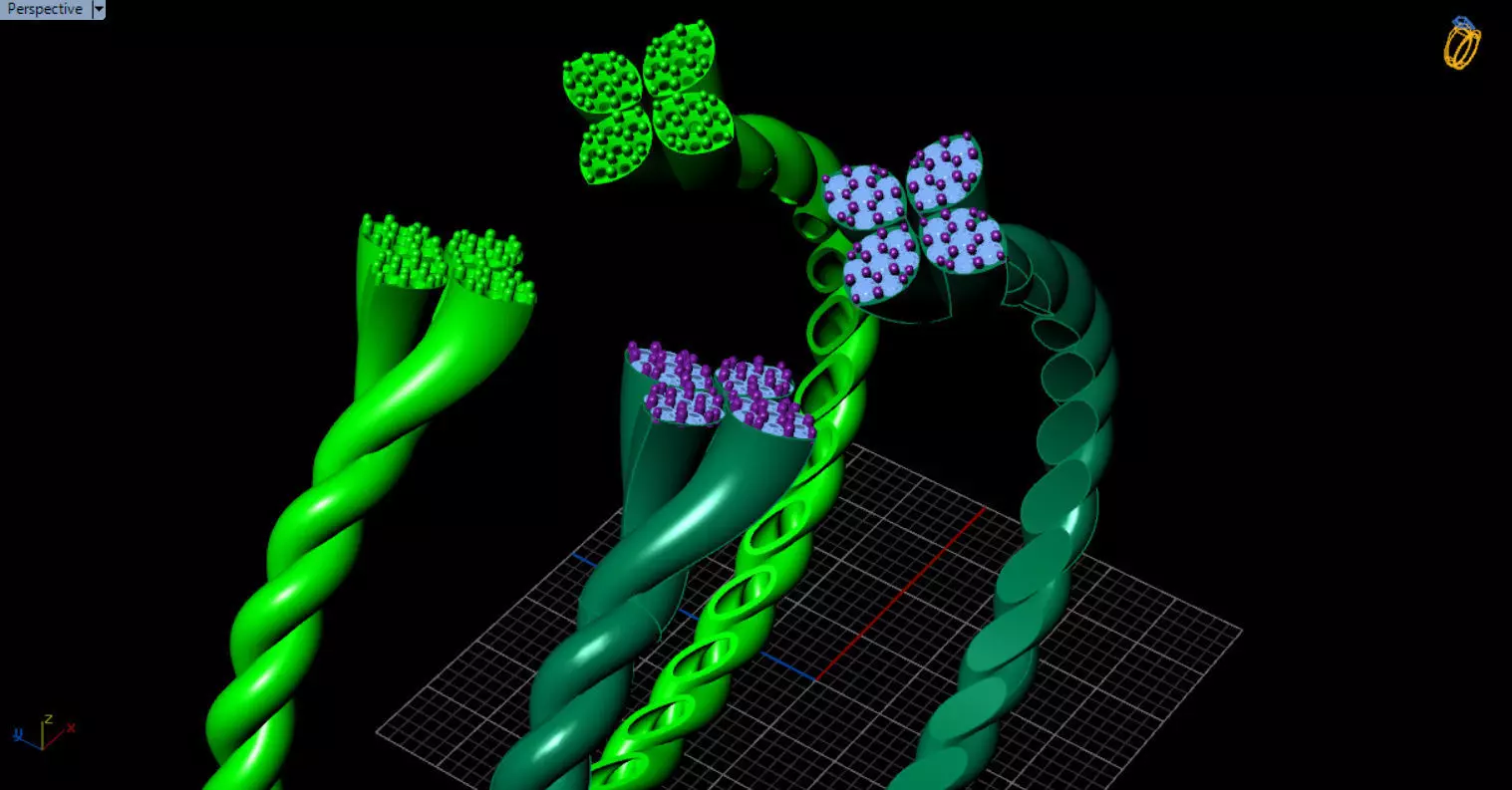 luxe twisted jewelry bangle 3D print model_28