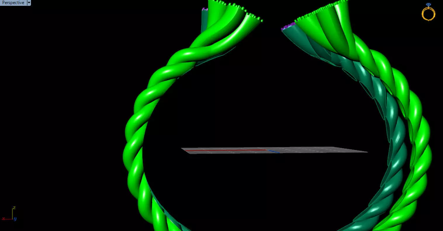 luxe twisted jewelry bangle 3D print model_45