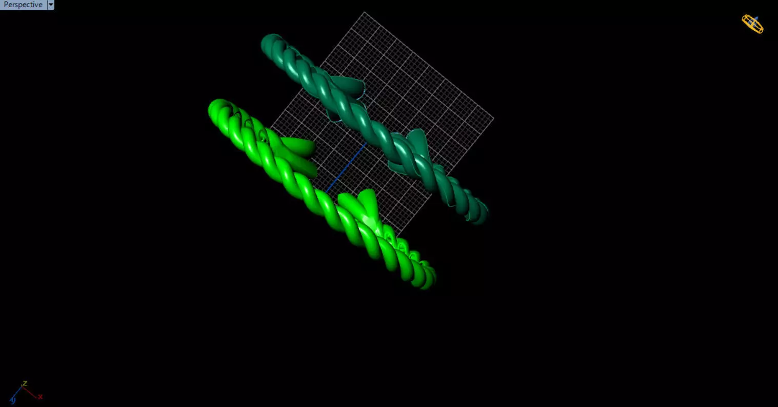 luxe twisted jewelry bangle 3D print model_58