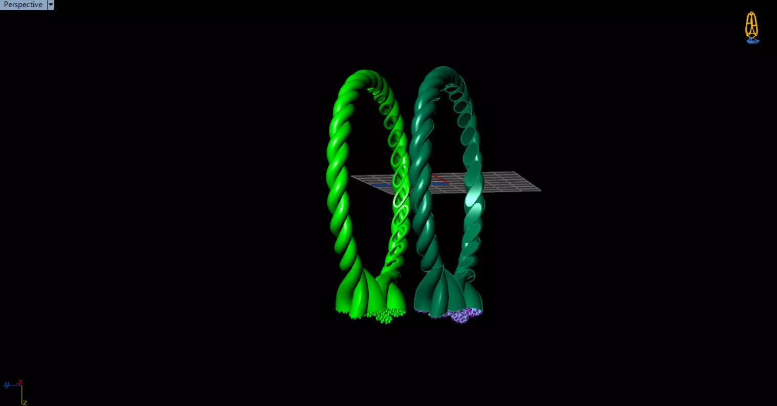 luxe twisted jewelry bangle 3D print model_61