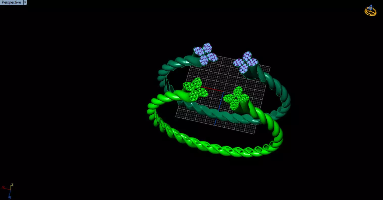 luxe twisted jewelry bangle 3D print model_64