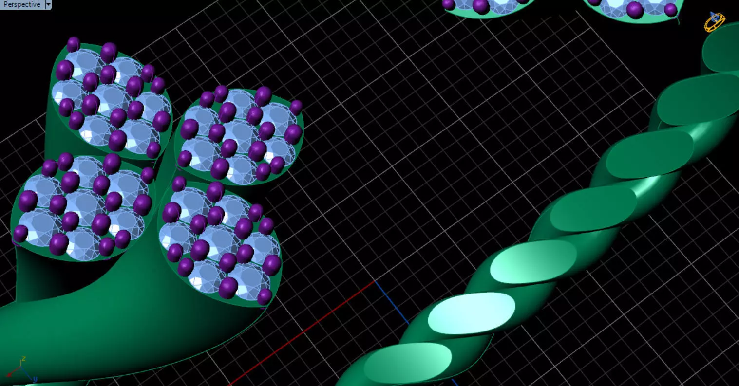 luxe twisted jewelry bangle 3D print model_70