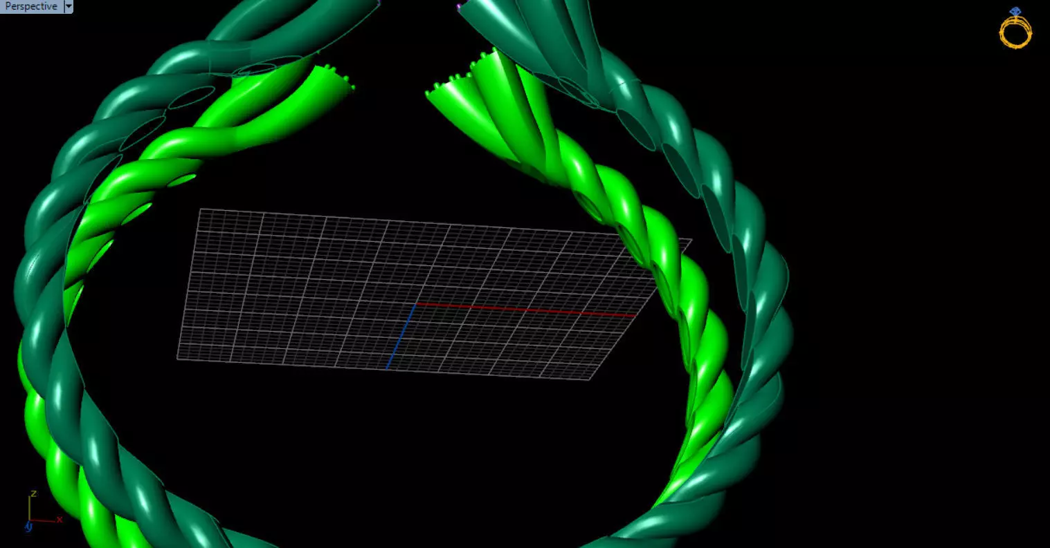 luxe twisted jewelry bangle 3D print model_32