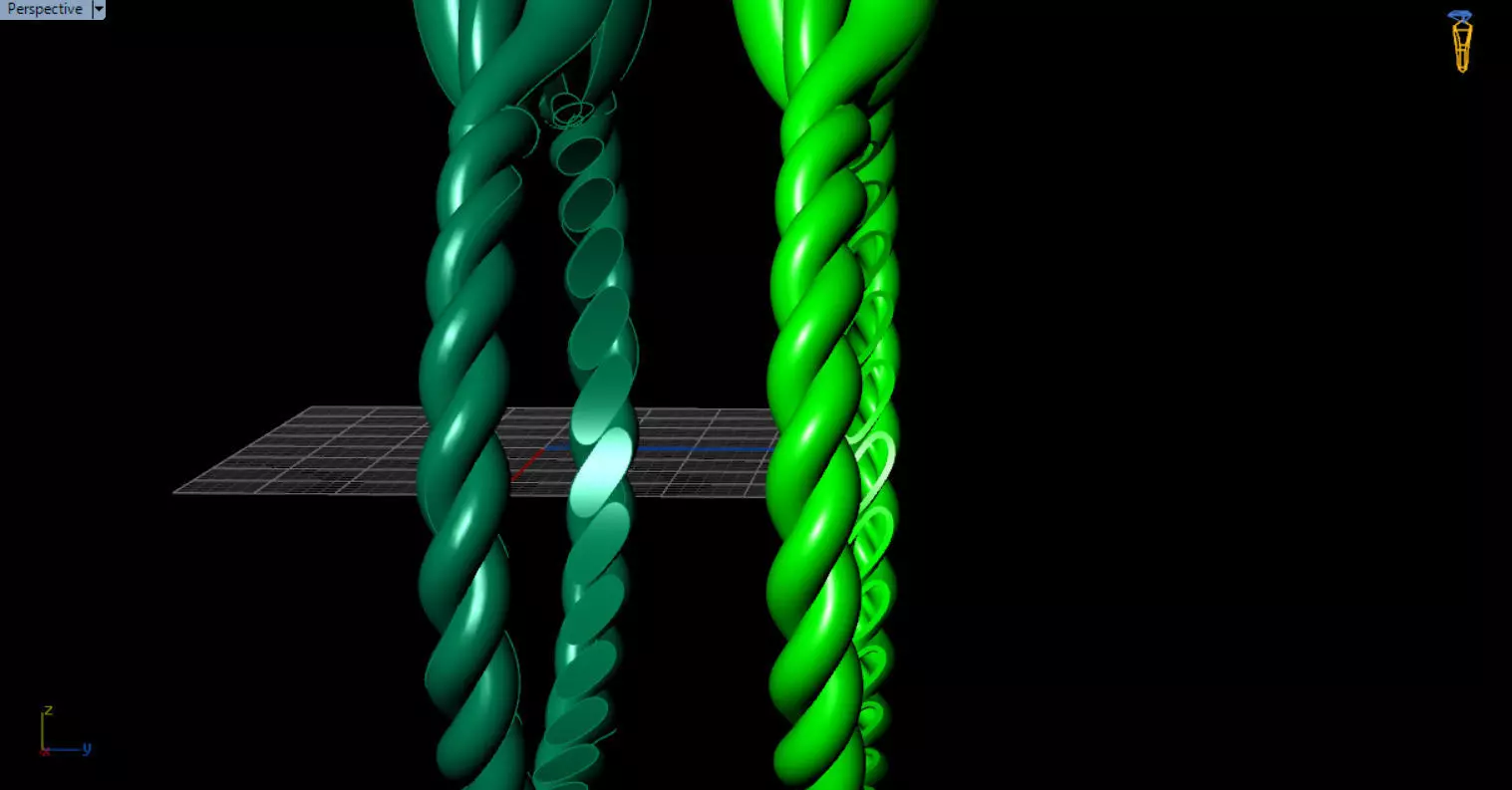 luxe twisted jewelry bangle 3D print model_18