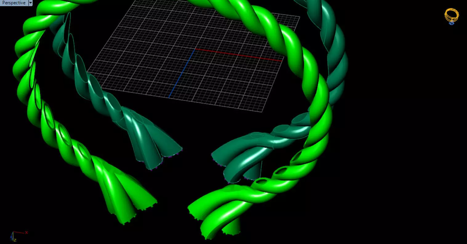 luxe twisted jewelry bangle 3D print model_36