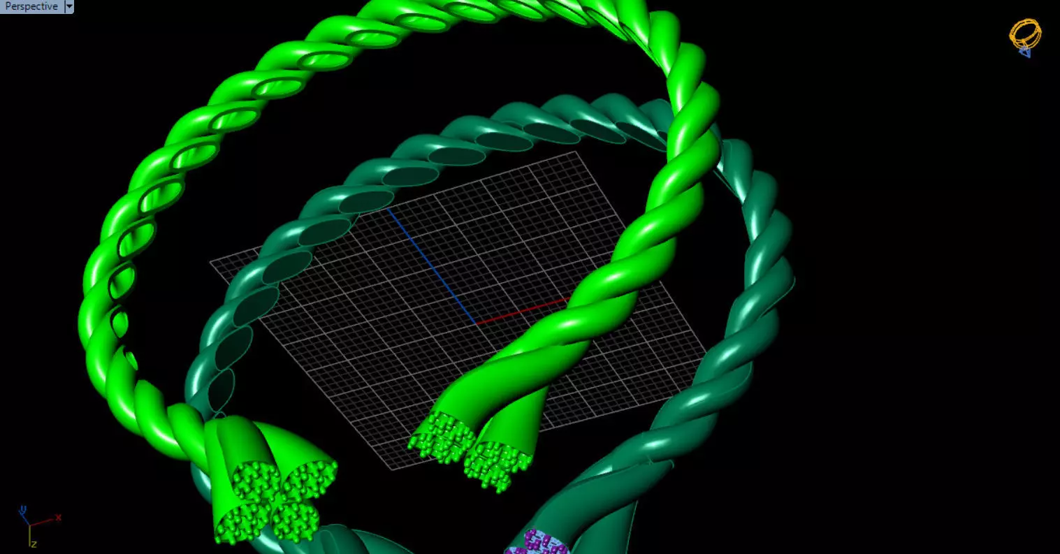 luxe twisted jewelry bangle 3D print model_38