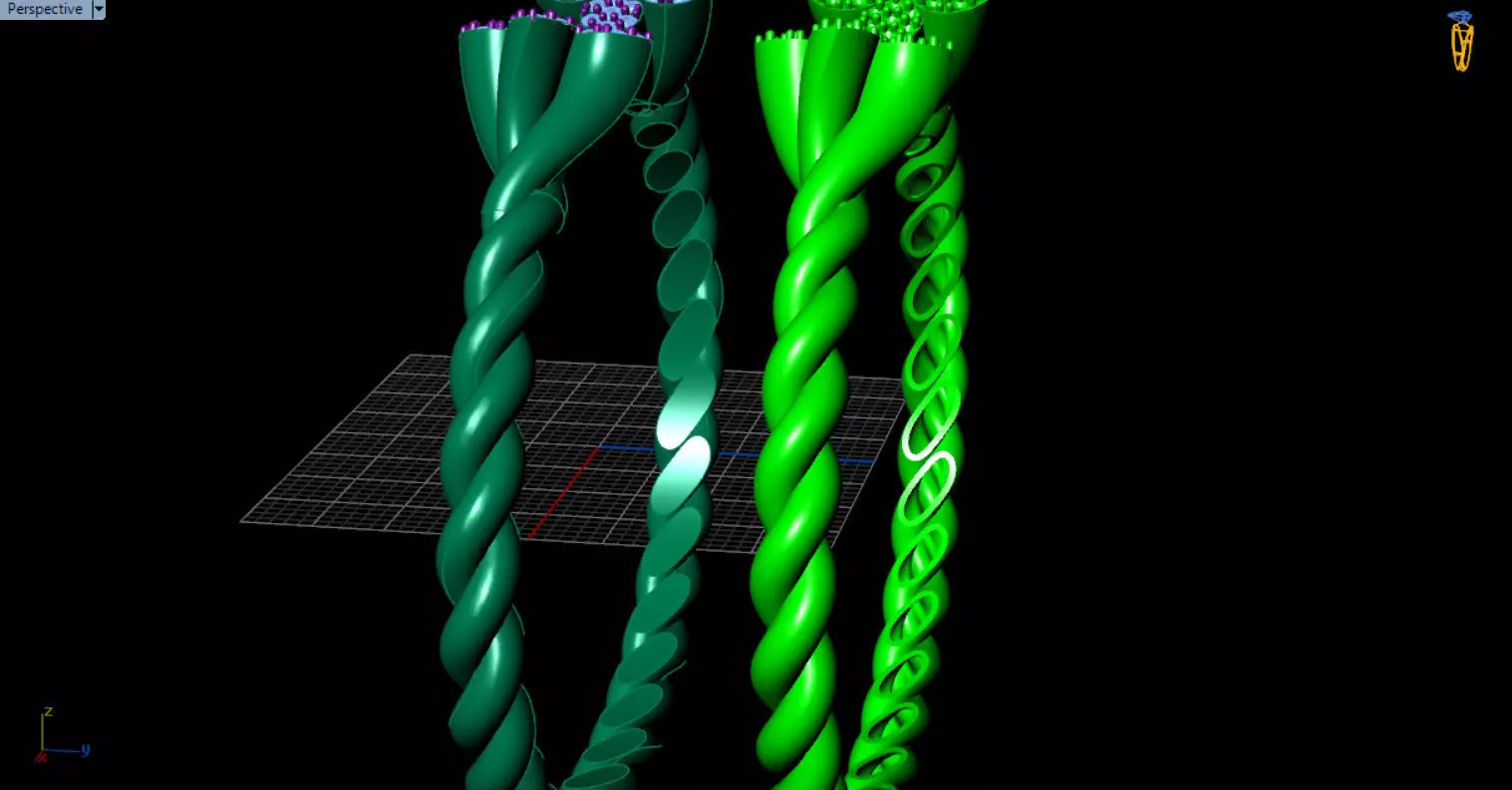 luxe twisted jewelry bangle 3D print model_48