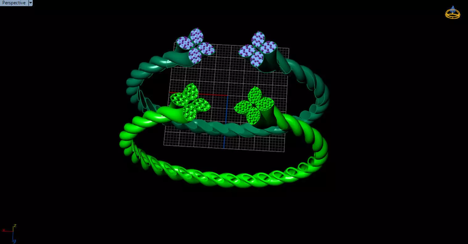 luxe twisted jewelry bangle 3D print model_22