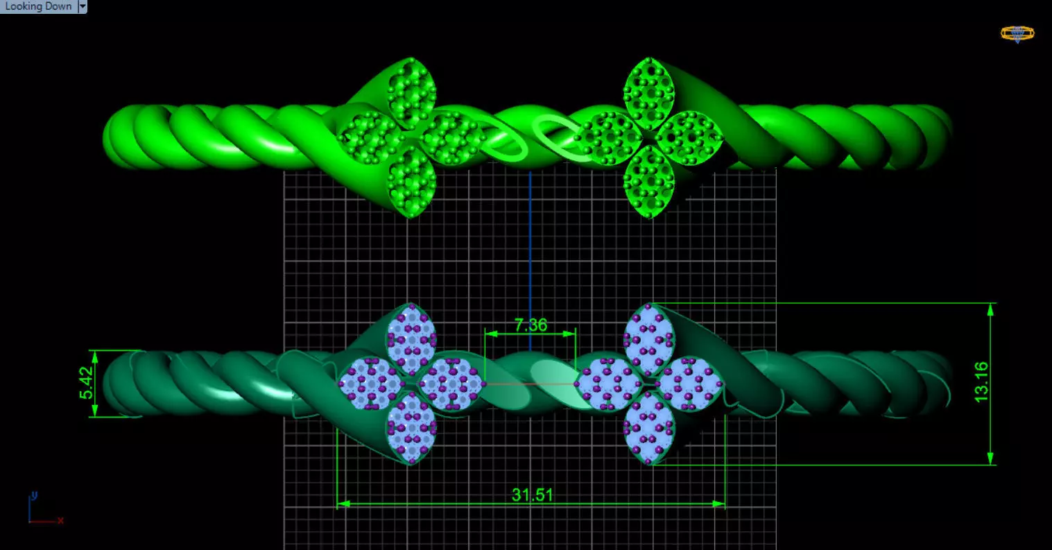 luxe twisted jewelry bangle 3D print model_5