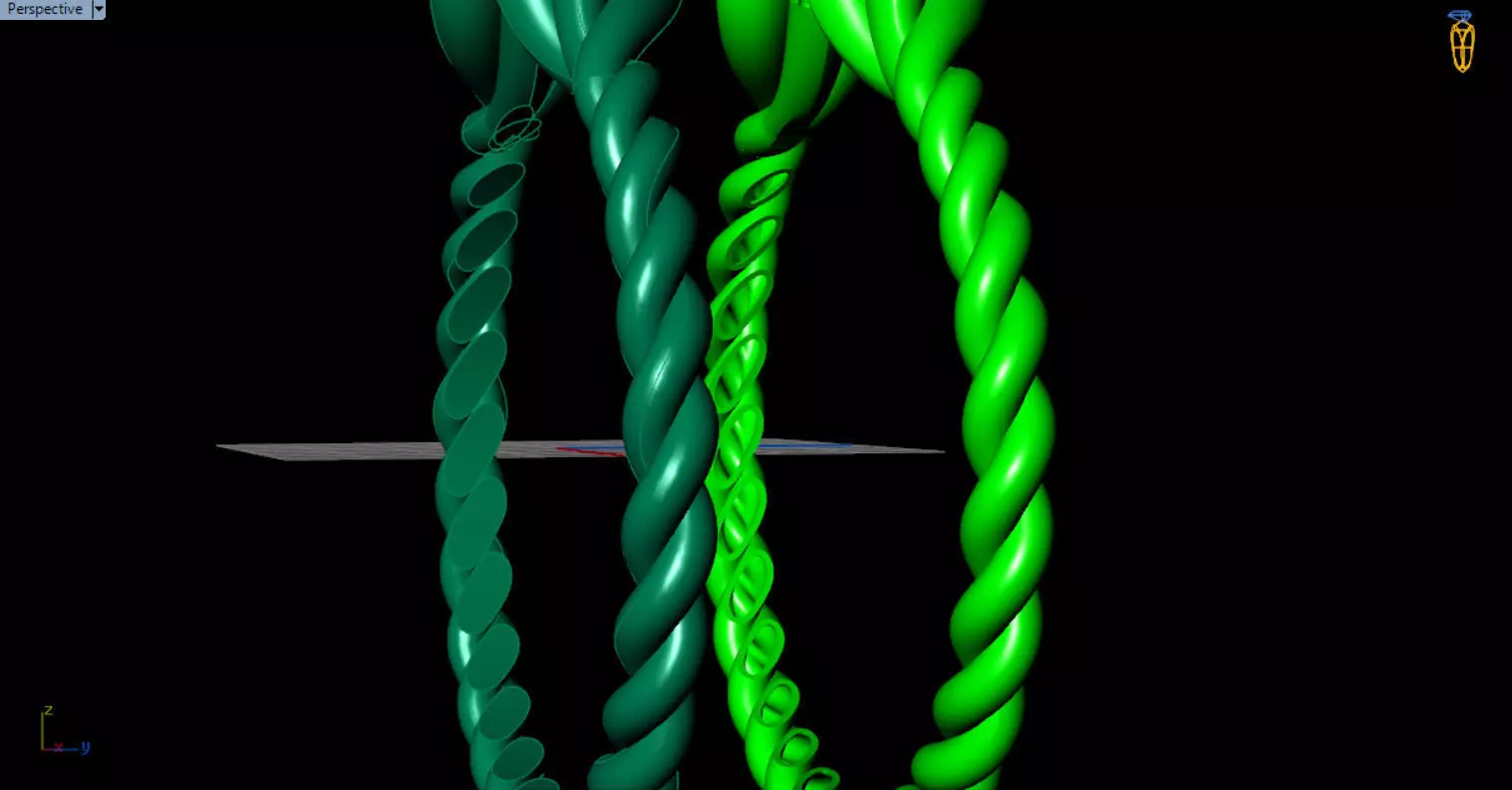 luxe twisted jewelry bangle 3D print model_17