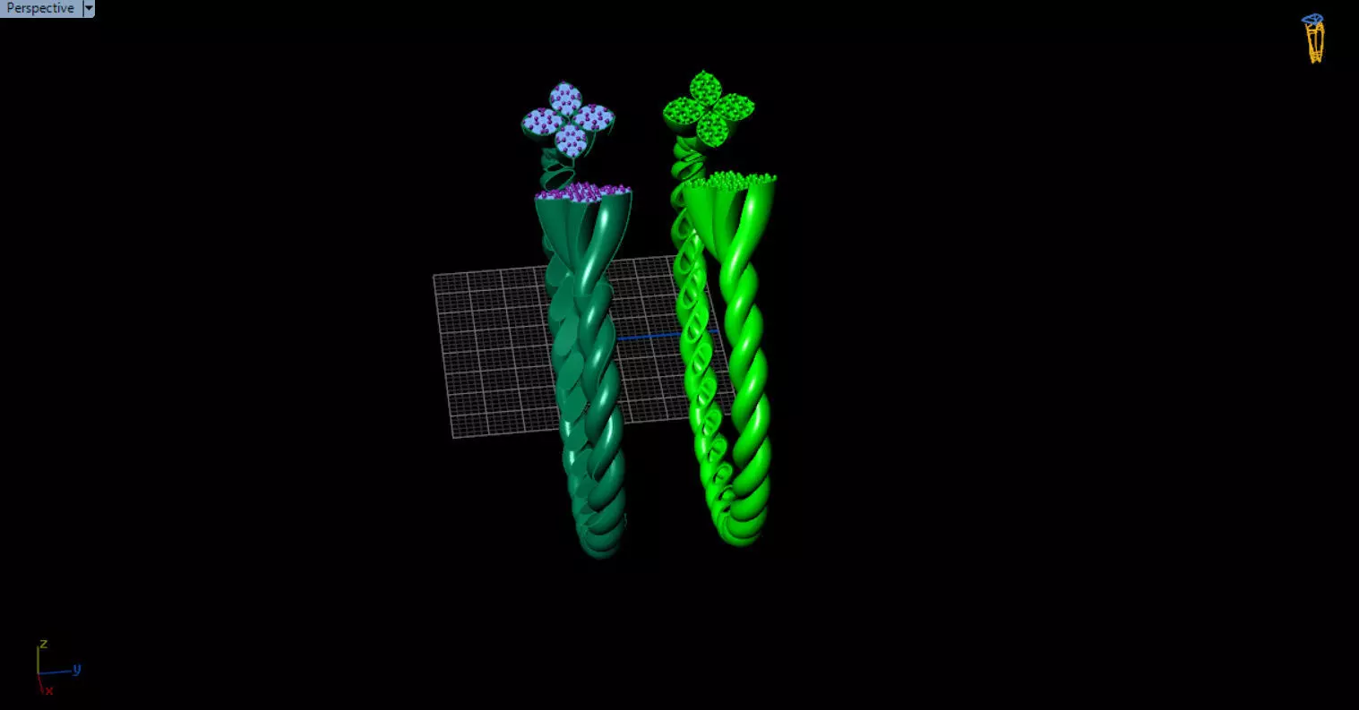 luxe twisted jewelry bangle 3D print model_49