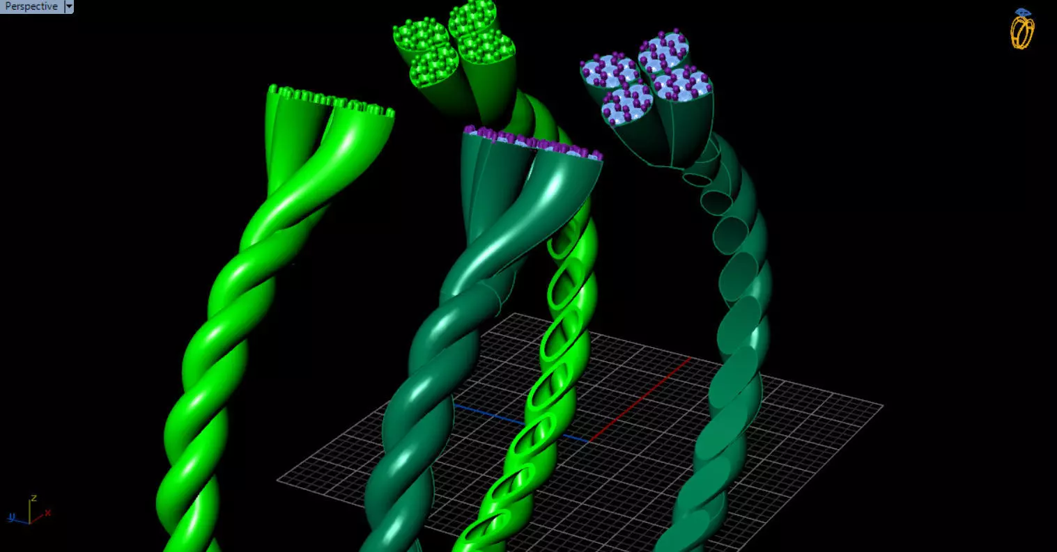 luxe twisted jewelry bangle 3D print model_41