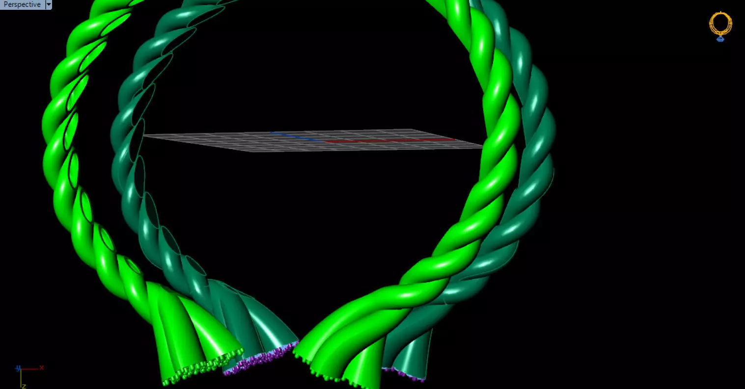 luxe twisted jewelry bangle 3D print model_37