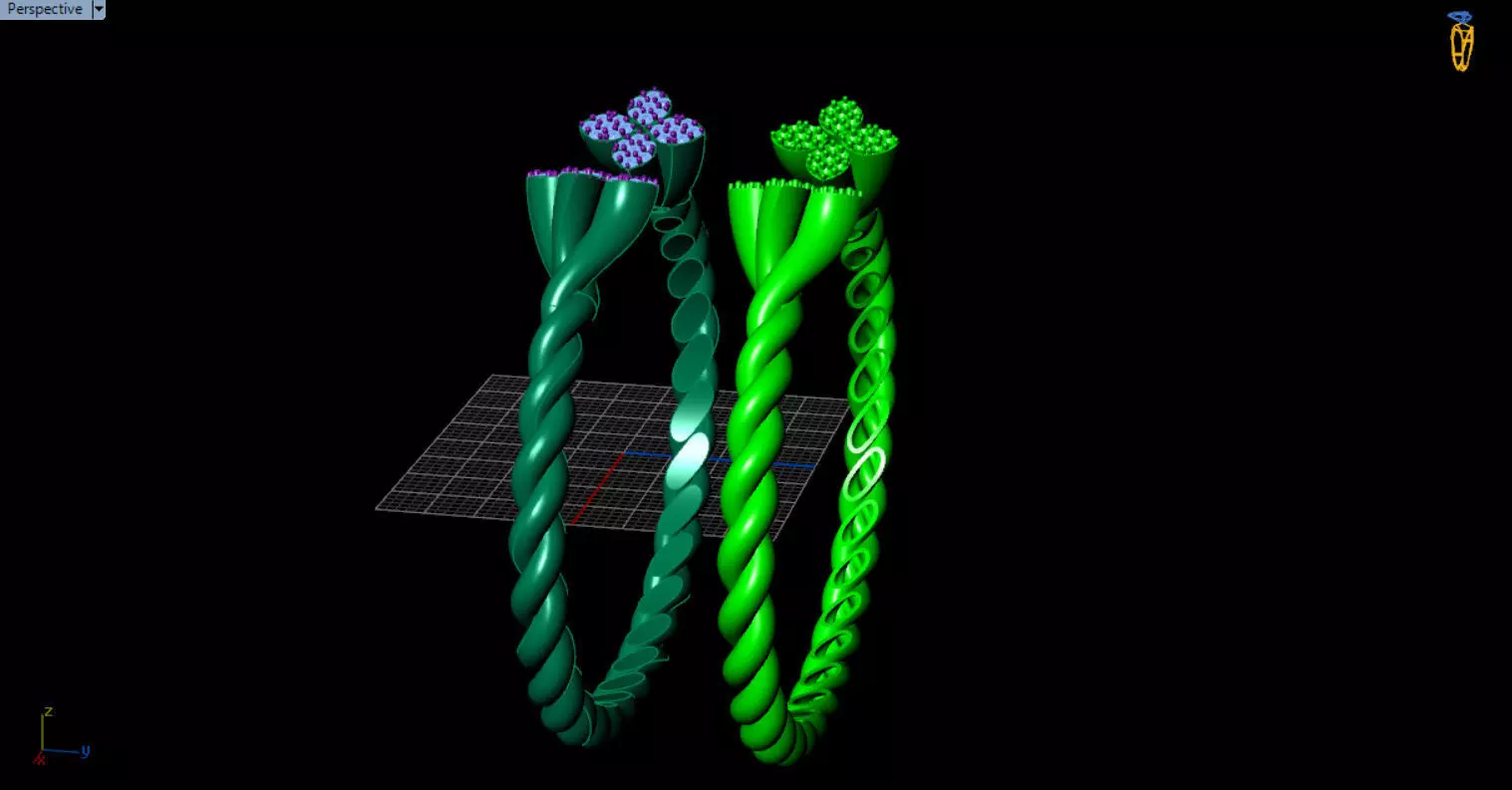 luxe twisted jewelry bangle 3D print model_19