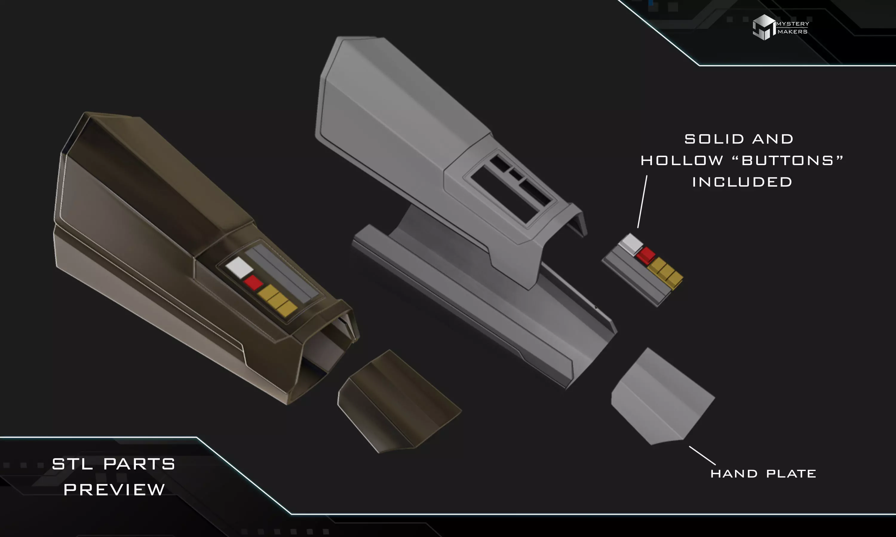 Shin Hati armor 3D print model_3