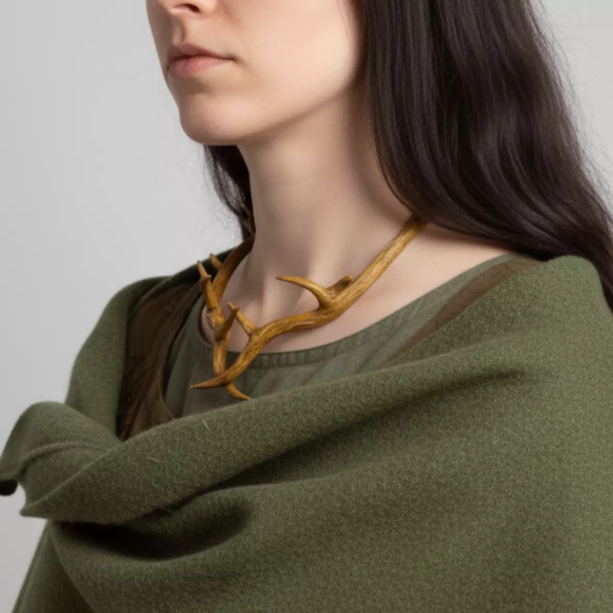 Antler Necklace 3D print model_2