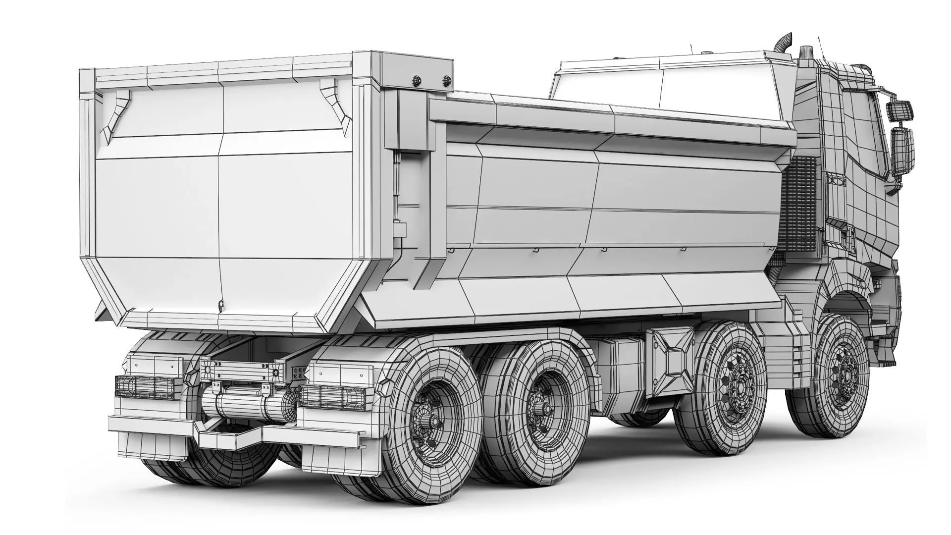 Renault K430 8x4 tipper 2016 3D model_9