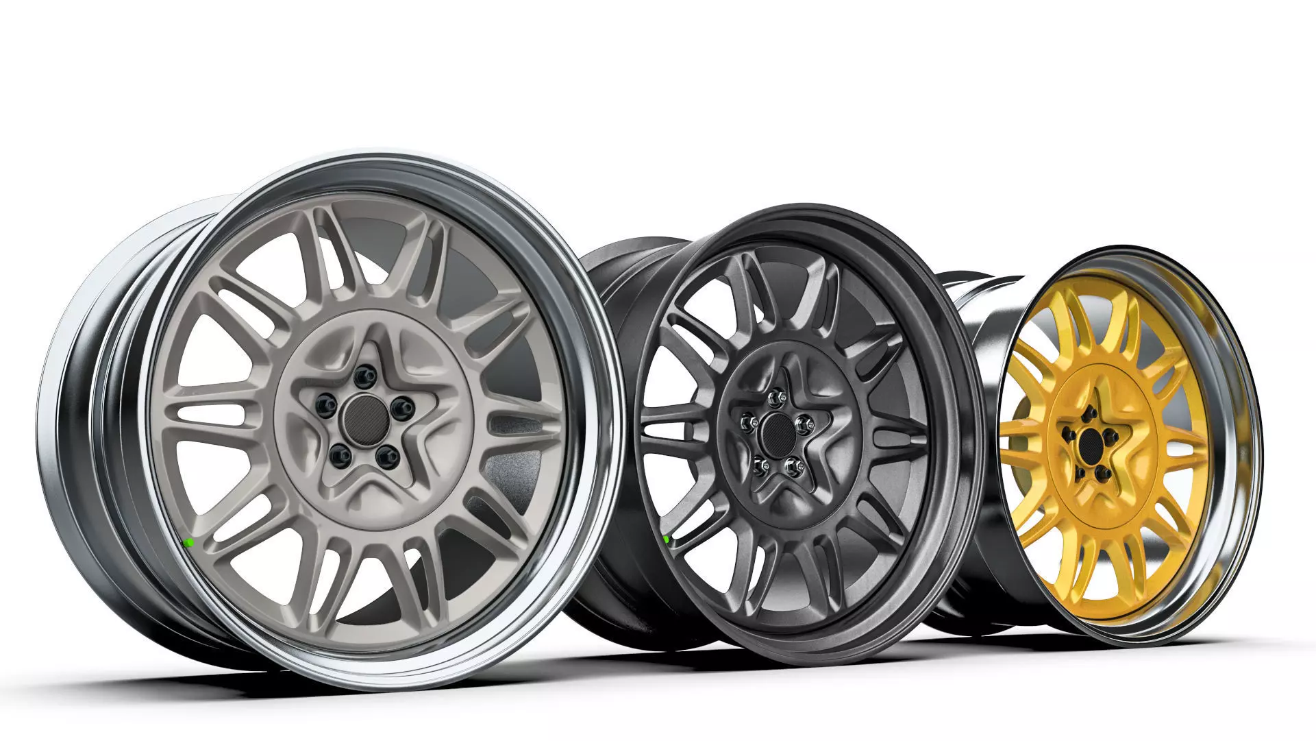 E-4SX Rims 22 Style Custom 3D model_3