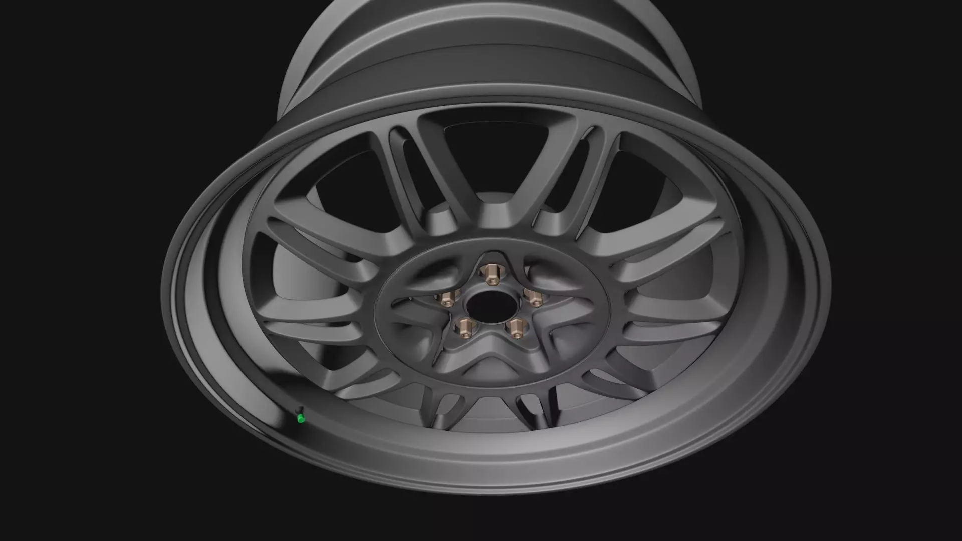 E-4SX Rims 22 Style Custom 3D model_7