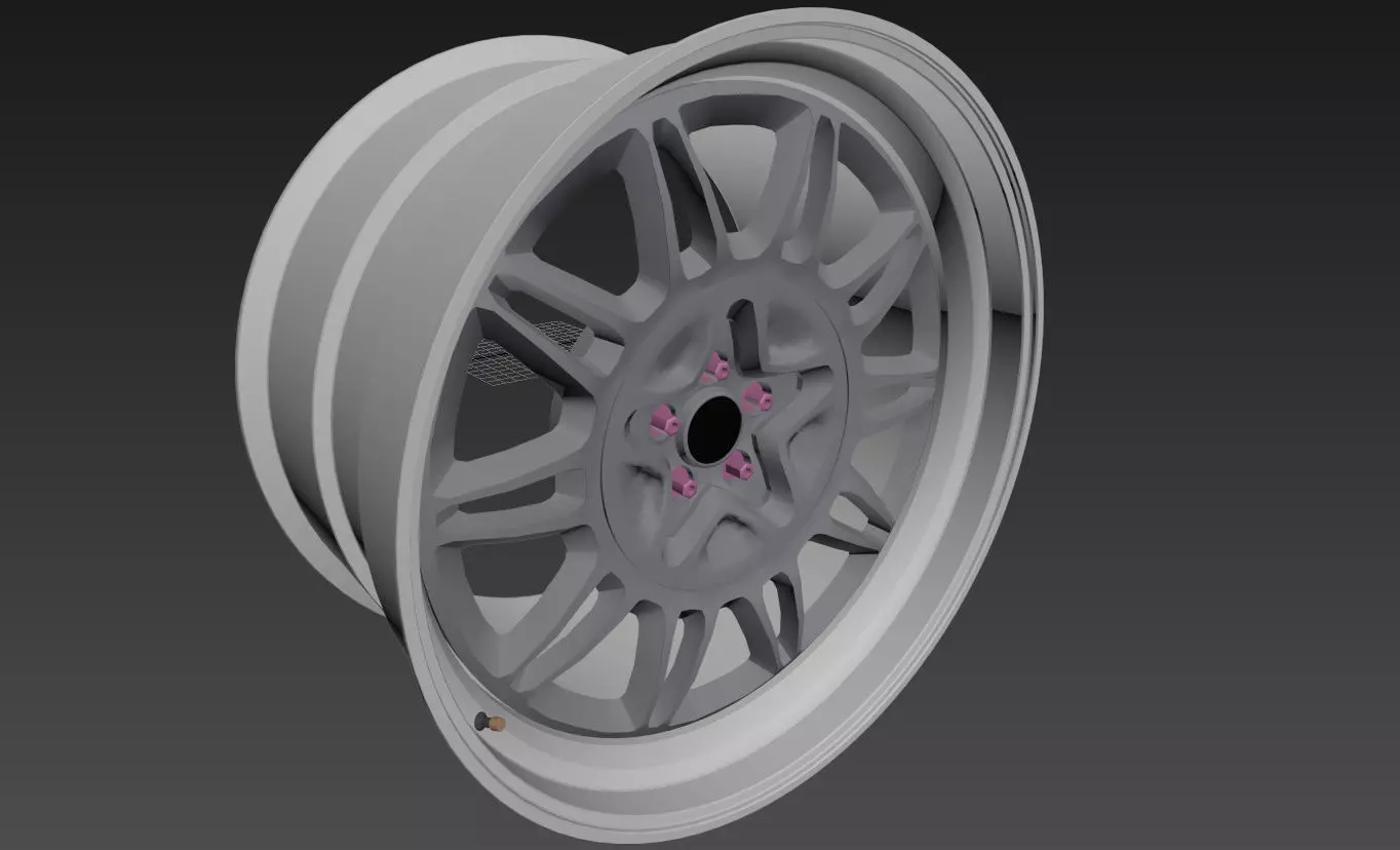 E-4SX Rims 22 Style Custom 3D model_13